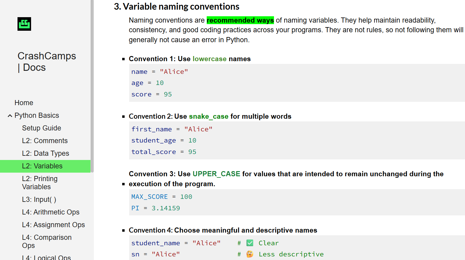 Python documentation preview